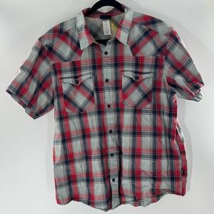 Patagonia Plaid Button Down Men’s Short Sleeve Shirt Size XL